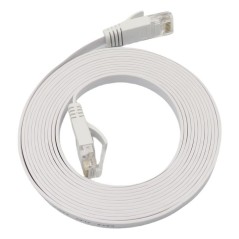 Buy MicroConnect UUTP CAT6A 10M White Flat Cable - High-Speed, Reliable Performance, Perfect for Home & Office Networking!